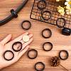 50Pcs Imitation Leather with Alloy Waist Belt Keeper Rings FIND-CP0002-44-3