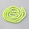 Baking Painted Imitation Jade Glass Round Bead Strands DGLA-Q021-8mm-08-3