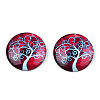 Half Round/Dome Tree Pattern Glass Flatback Cabochons for DIY Projects LS-GGLA-Q037-25mm-M28-04-3