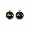 Mother's Day Alloy Enamel Charms X-ENAM-T016-11B-RS-2