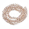 Electroplate Glass Beads Strands EGLA-A034-T1mm-B24-2