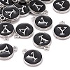 Platinum Plated Alloy Charms LS-ENAM-S118-02Y-P-4
