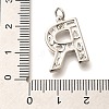 Brass Micro Pave Clear Cubic Zirconia Pendants KK-G521-01P-R-3