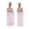 Natural Rose Quartz Pendants LS-G-S359-313B-2