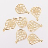 201 Stainless Steel Filigree Pendants STAS-F162-35G-1