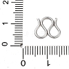 304 Stainless Steel S-Hook Clasps STAS-Z048-06P-01-3