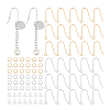 60Pcs 2 Color 316 Stainless Steel Earring Hooks STAS-UN0051-26-1