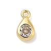 Brass Micro Pave Cubic Zirconia Charms KK-G548-20G-06-1