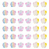 90Pcs 3 Colors Tricolor Opaque Resin Cabochons CRES-TA0001-44-2