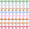 64Pcs 8 Colors Transparent Glass Beads GLAA-PA0001-24-1