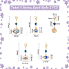 Unicraftale 8Pcs 4 Styles Evil Eye Alloy Enamel with Rhinestone Pendant Decoration HJEW-UN0001-22-4