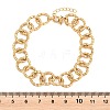 Hammered 304 Stainless Steel Rolo Chain Bracelets for Women BJEW-A160-10G-4