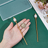 2Pcs Brass Hair Sticks OHAR-PH00008-3