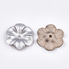 6-Petal Eco-Friendly Cowhide Bead Cap FIND-T045-34G-2