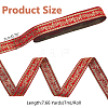 WADORN 1Roll Ethnic Style Embroidery Polyester Ribbons OCOR-WR0001-33A-2