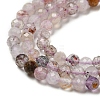 Natural Purple Rutilated Quartz Beads Strands G-A097-A09-02-4