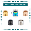Unicraftale 15Pcs 5 Colors 304 Stainless Steel Beads STAS-UN0046-52-3