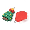 Christmas Opaque Resin Pendants RESI-I350-01-3