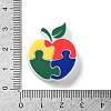 Infantile Autism Apple Silicone Focal Beads SIL-M004-02-3