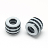 Opaque Stripe Resin Beads LS-X1-RESI-S344-12-2