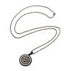 Retro Mandala 201 Stainless Steel Box Chain Constellation Pendant Necklaces for Women Men NJEW-M223-01G-3