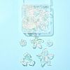20Pcs 5 Styles UV Plating Acrylic Beads Caps TACR-FS0001-60-6