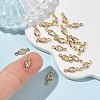 SHEGRACE Brass Pave Clear Cubic Zirconia Teardrop Connector Charms XGRQ2O545-449G-5