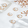 6Pcs Alloy Shank Buttons BUTT-LP0001-22-1