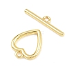 Heart Brass Toggle Clasps KK-G548-43G-03-2
