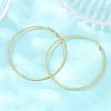 304 Stainless Steel Big Hoop Earrings with 316 Surgical Stainless Steel Pins for Women SA-CBAB549-01G-1