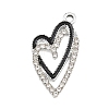 Alloy Rhinestone Pendants RB-CBA332B-07A-P-1