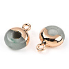 Natural Green Aventurine Flat Round/Donut Charms G-I347-11-3
