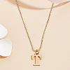 1pc 304 Stainless Steel Letter Pendant Necklaces NJEW-LP0001-38T-G-3
