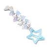 Glass Beads and Alloy Star Snap Hair Clips PHAR-JH00121-5