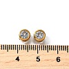 201 Stainless Steel Rhinestone Beads STAS-F318-02G-3