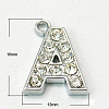 Alloy Letter Pendants X-RB-C1416-A-1