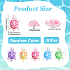 30Pcs UV Plating Transparent Acrylic Beads TACR-SC0002-77-2