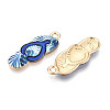 Alloy Enamel Pendants ENAM-T022-39KCG-02-2