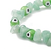 7Pcs 7 Style Natural & Synthetic Mixed Gemstone Chips & Lampwork Evil Eye Stretch Bracelets Set for Women BJEW-JB08746-6