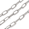304 Stainless Steel Textured Paperclip Chains CHS-P029-01P-1