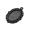 Electrophoresis Alloy Oval Pendant Cabochon Settings PALLOY-Q304-50-NR-3