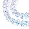 Transparent Glass Beads Strands GLAA-E036-07W-4