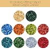 4000Pcs 10 Colors 8/0 Glass Bugle Beads SEED-YW0002-69-2