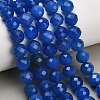 Natural Blue Chalcedony Beads Strands GG-NH0004-A01-02-1