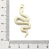 Snake Shape Alloy Rhinestone Pendants PALLOY-Q030-01G-3