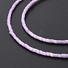Glass Silk Stain Style Beads Strands GLAA-N047-001A-05-4