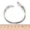 Retro 316 Surgical Stainless Steel Cuff Bangles BJEW-C142-11C-AS-5