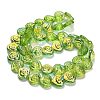Electroplate Baking Paint Glass Beads Strands EGLA-K061-13A-AB10-2