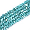 Electroplate Opaque Glass Beads Strands GLAA-N022-4mm-19-1