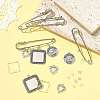 DIY Square Alloy Commemorative Photo Pendants Making Kits DIY-FS0009-22-7
